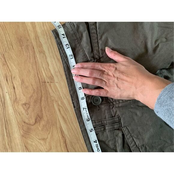 H&M green olive linen pants size 6 - Picture 2 of 6